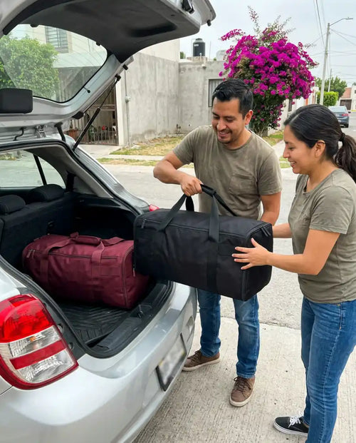 Persona viajando con su Novaire Abordo