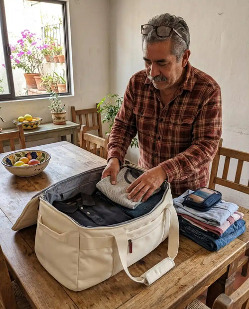 Persona viajando con su Novaire Abordo