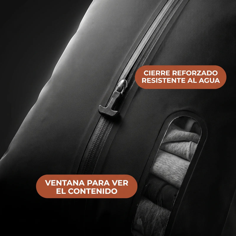Ventana transparente y cierre doble